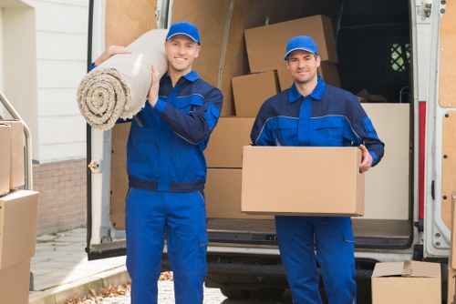 Local removal van ready for a Knightsbridge flat move