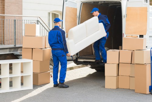 Careful furniture handling in a central London apartment move