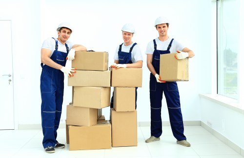 House movers handling a luxury Knightsbridge townhouse move