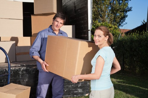 Local removals team handling a Knightsbridge flat move