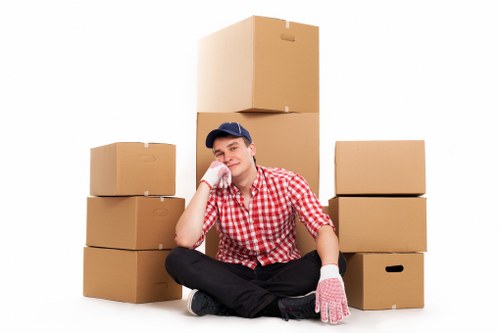 Commercial removals team managing office relocation in Knightsbridge